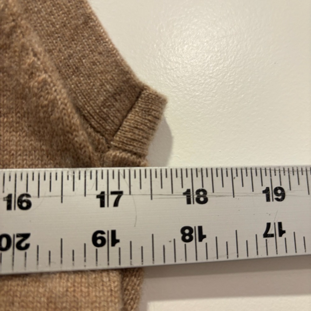 Country Shop Cashmeres Mens XL Camel Tan 100% Cashmere V-Neck Sweater Vest‎ - Picture 4 of 5